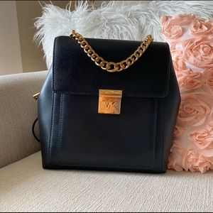 Michael Kors Mindy Smooth Leather Flap Backpack